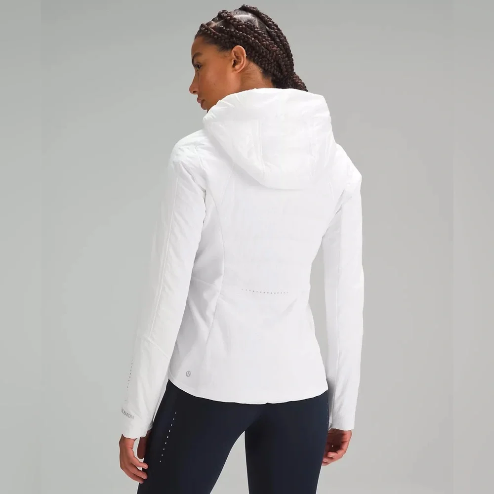 Lululemon Another Mile Puffer Hooded Jacket White Size 4 NWT